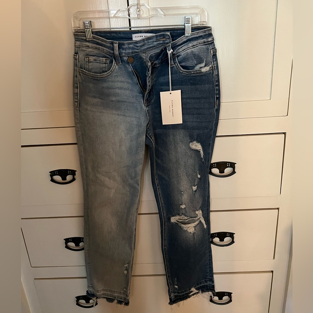 NWT Two Toned Flying Monkey Mom Jeans size 25